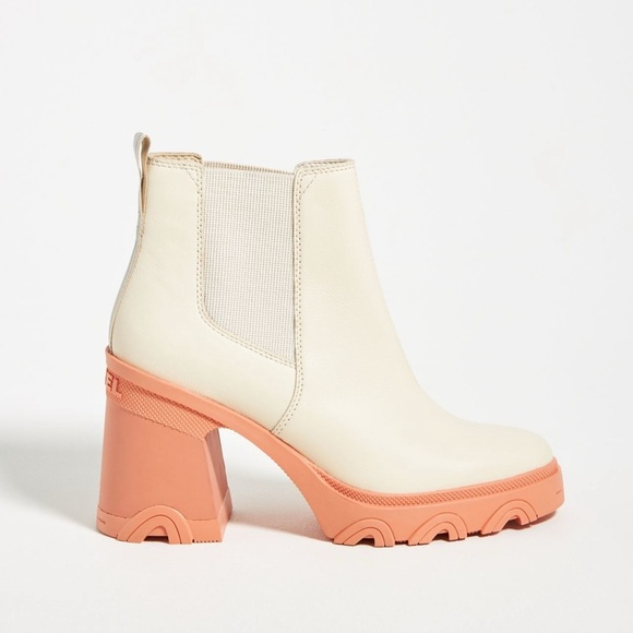 Sorel Shoes - Sorel Womens Block Heel Chelsea Boot Brex Waterproof Natural Paradox 7.5